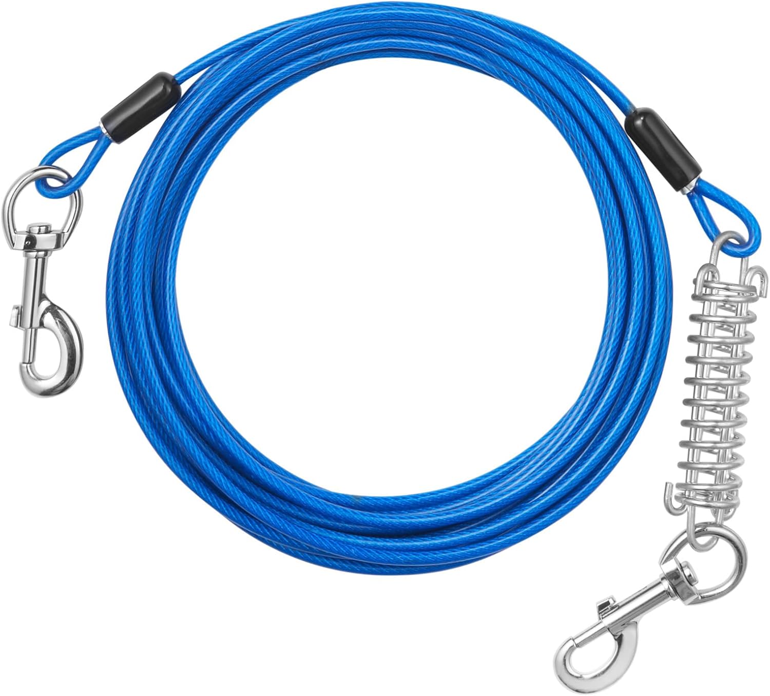 Tie-out Cable with a Shock Spring